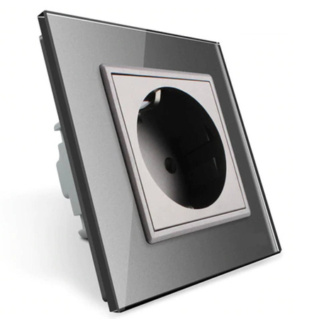 Gniazdo elektryczne 16 A z eleganckim panelem szklanym (VL-W01EU-64) LIVOLO