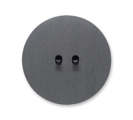 Włącznik Vectis round podwójny Świecznikowy (seryjny), podwójny schodowy, roletowy, podwójny dzwonkowy (monostabilny) Vectis