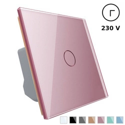 Włącznik dotykowy z timerem i różowym panelem szklanym (VL-C701T-67) LIVOLO