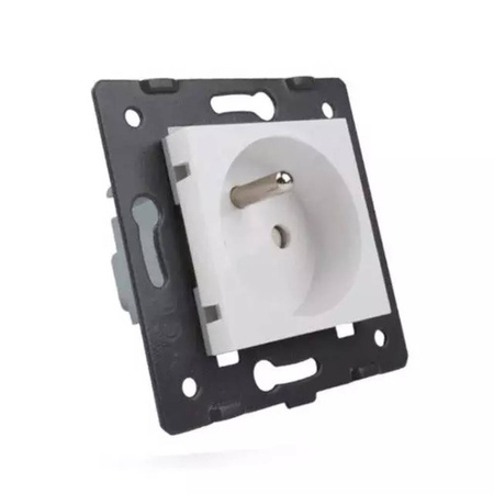 Białe gniazdo elektryczne z bolcem 16A - 230V (WG-71FR-61) Livolo