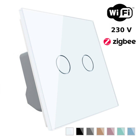 Włącznik dotykowy EC Wi-Fi podwójny biały (VL-C702EC-61) Livolo