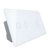 Podwójny dotykowy panel szklany biały 2+1 (VL-C7012-61) Livolo