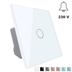 Włącznik dzwonkowy z białym szklanym panelem (VL-C701B-61) LIVOLO