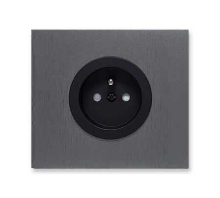 Gniazdo prądowe, vectis square Vectis Szczotkowany tytan | Czarny