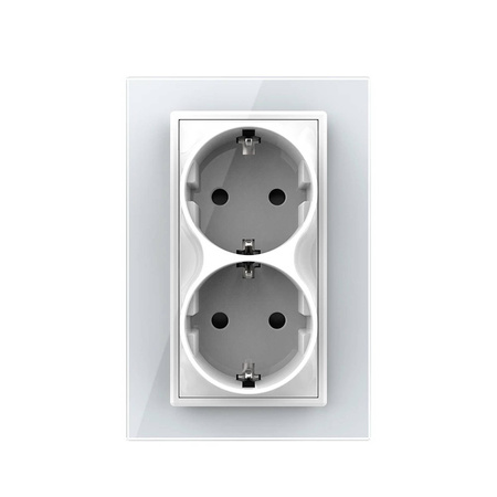 Podwójne gniazdko elektryczne do pojedynczej puszki (VL-71EU2-62) - Livolo