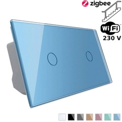 Włącznik dotykowy schodowy 1 + 1 EC Wi-Fi niebieski (VL-C7011SEC-69) Livolo