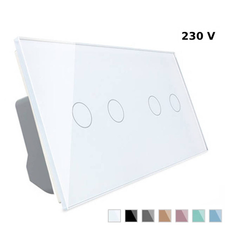 Włącznik dotykowy podwójny biały (VL-C7022-61) – Livolo