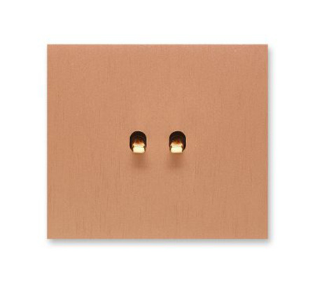 Włącznik Vectis podwójny dźwigienkowy square Szczotkowana miedź