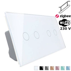 Włącznik dotykowy krzyżowo-schodowy 2 + 2 EC Wi-Fi biały (VL-C7022SEC-61) Livolo