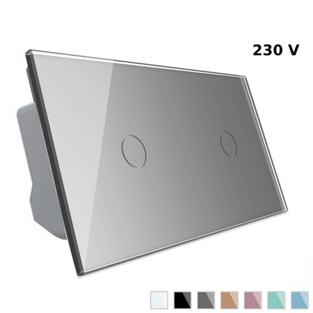 Pojedynczy włącznik dotykowy srebrny (VL-C7011-64) Livolo