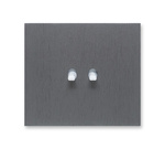 Włącznik Vectis podwójny dźwigienkowy square Szczotkowany tytan