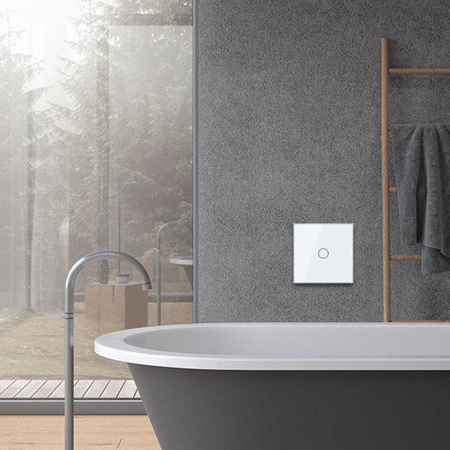 Włącznik dotykowy schodowy z białym panelem szklanym (VL-C701S-61) LIVOLO