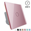 Włącznik dotykowy z timerem i różowym panelem szklanym (VL-C701T-67) LIVOLO