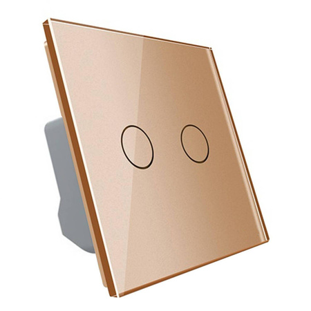 Włącznik dotykowy podwójny z Wi-Fi złoty (VL-C702EC-63) Livolo