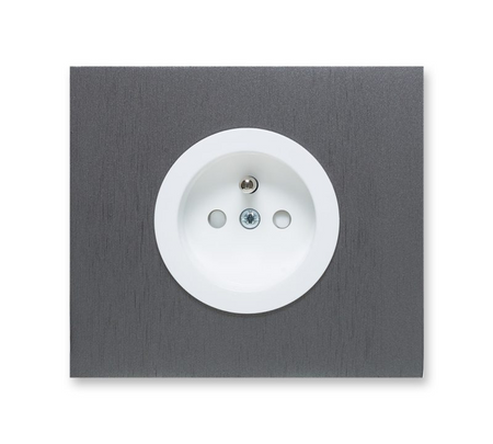 Gniazdo prądowe, vectis square Vectis Szczotkowany tytan | Biały