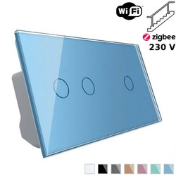Włącznik dotykowy schodowy i krzyżowy 2 + 1 EC Wi-Fi, niebieski (VL-C7012SEC-69) Livolo