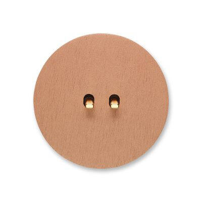 Włącznik Vectis round podwójny Świecznikowy (seryjny), podwójny schodowy, roletowy, podwójny dzwonkowy (monostabilny) Vectis