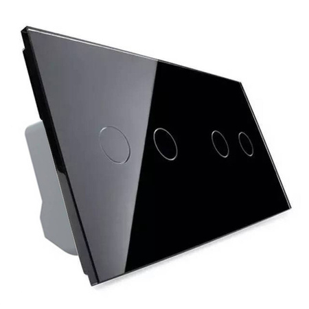 Włącznik dotykowy podwójny z eleganckim czarnym wykończeniem (VL-C7022-62) LIVOLO