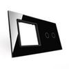 Podwójna czarna ramka szklana z miejscem na włącznik dotykowy (702G-62) Livolo