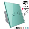 Włącznik dotykowy podwójny EC Wi-Fi zielony (VL-C702SEC-68) Livolo