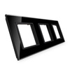 Potrójna czarna ramka szklana do wyłączników (GPF-3-62) Livolo
