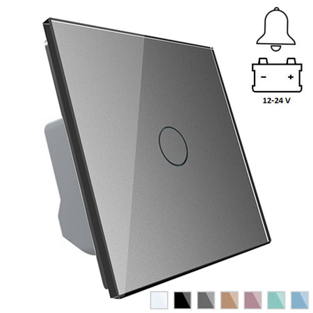 Moduł włącznika dotykowego 12-24V DC z panelem szklanym srebrnym (VL-C701CH-64) Livolo