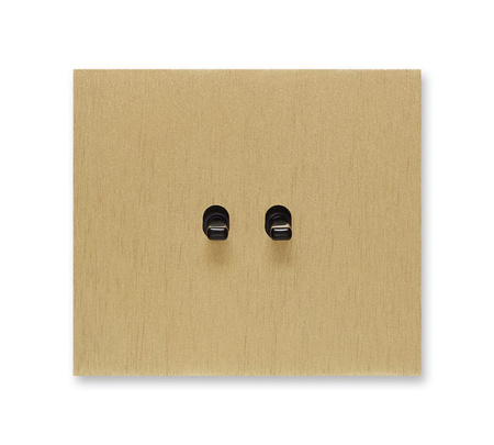 Włącznik Vectis podwójny dźwigienkowy square Szczotkowane złoto