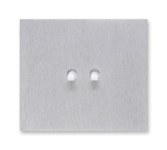 Włącznik Vectis podwójny dźwigienkowy square Szczotkowane aluminium