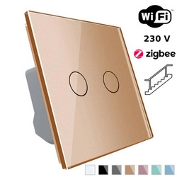 Włącznik dotykowy podwójny EC Wi-Fi złoty (VL-C702SEC-63) Livolo